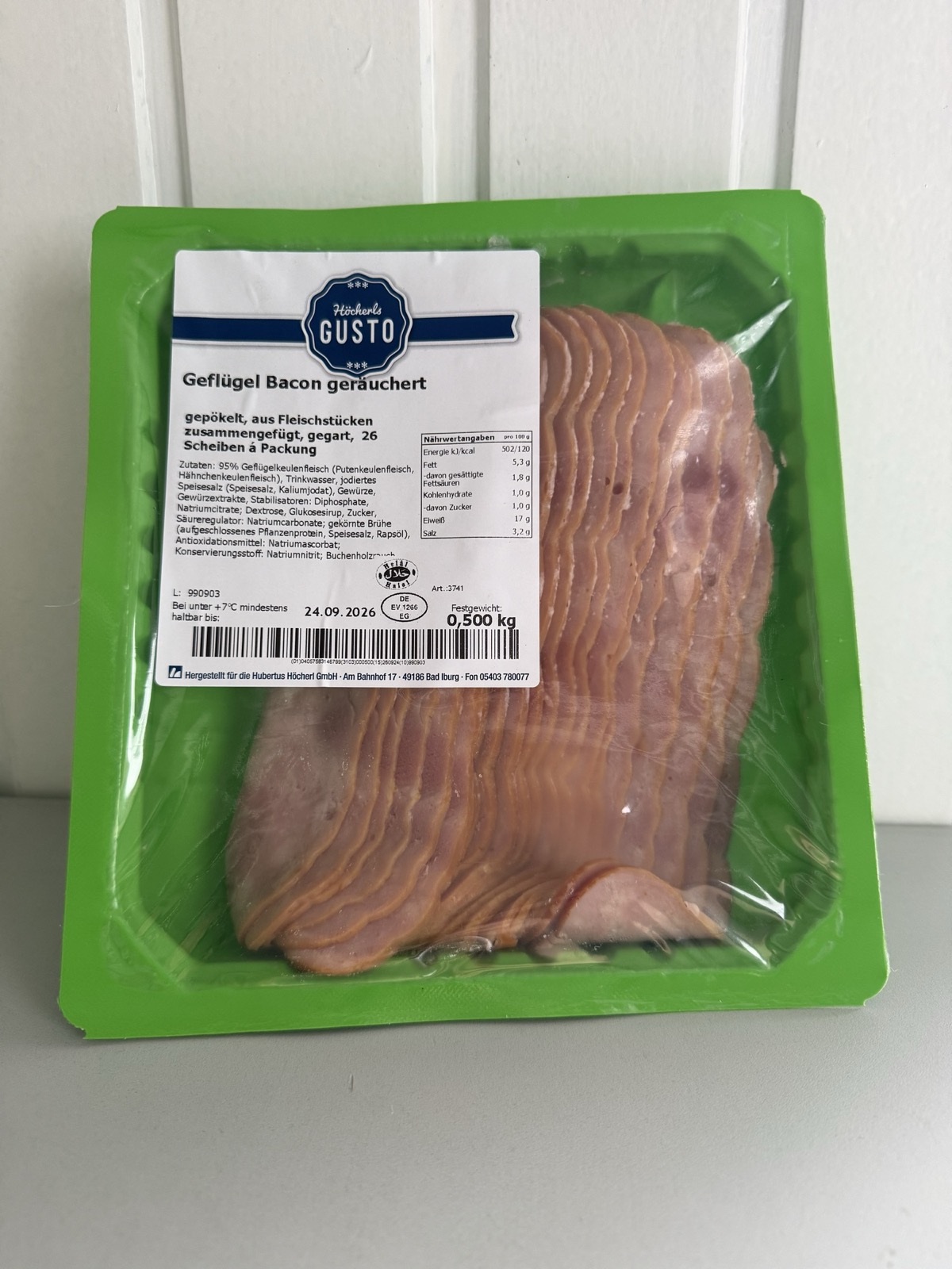 Bacon Halal 500g