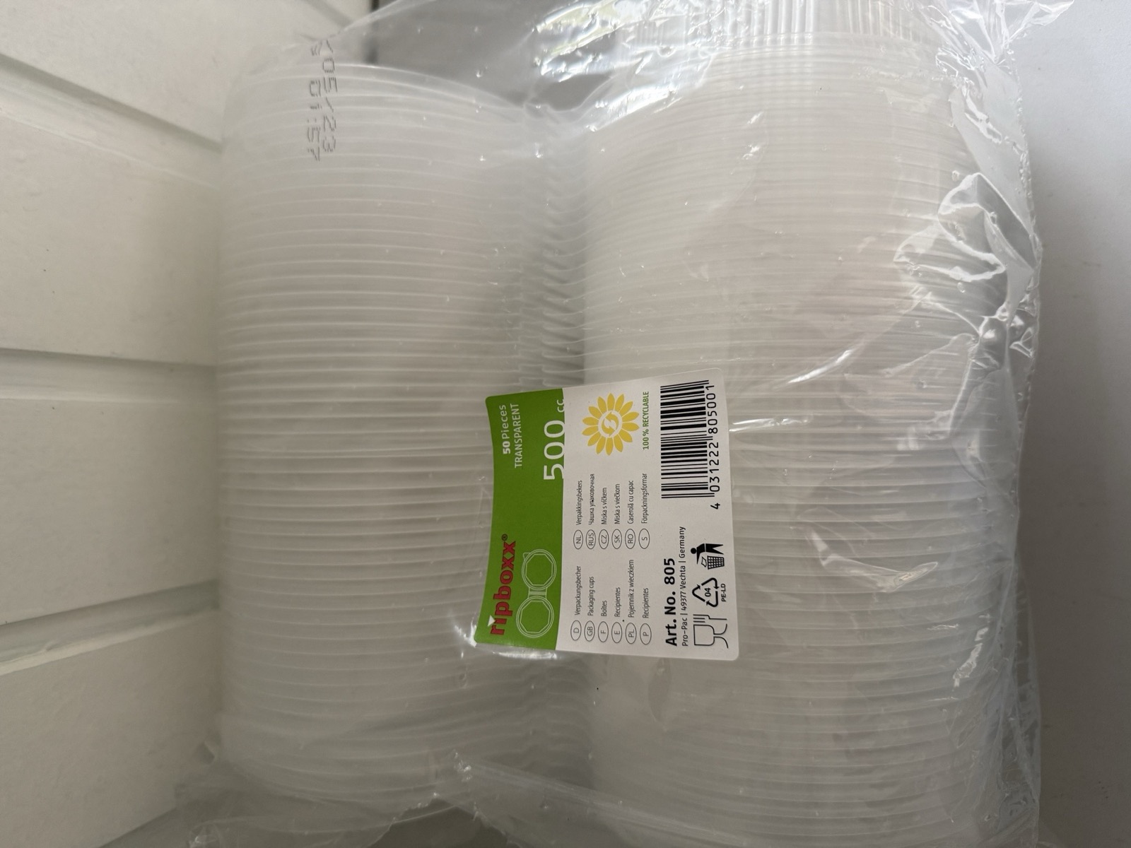 Klappbox 8-eckig 500ml 100st.